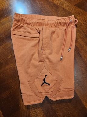 Jordan Men's Orange Fleece Jumpman Shorts Men Small